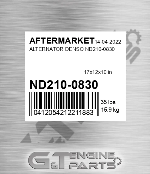 ND210-0830 Alternator Denso Nd210-0830 for AFTERMARKET