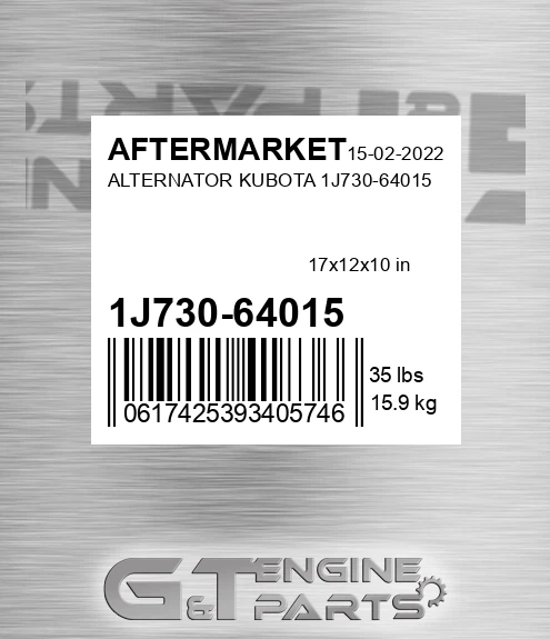 1J730-64015 Alternator Kubota 1j730-64015 for AFTERMARKET