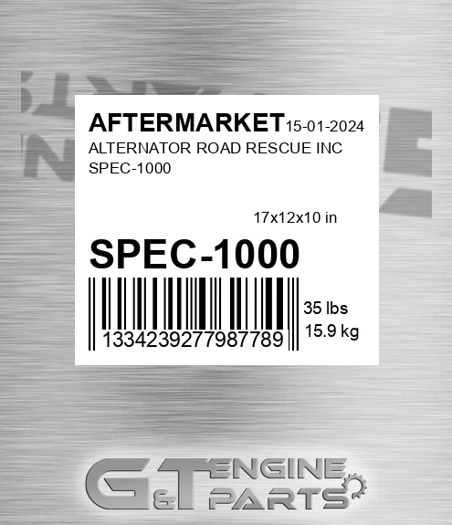 SPEC-1000 Alternator Road Rescue Inc Spec-1000 for AFTERMARKET