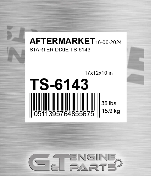 TS-6143 Starter Dixie Ts-6143 for AFTERMARKET