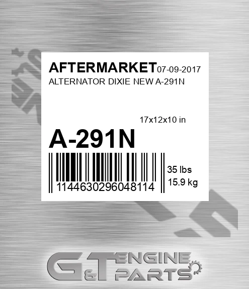 A-291N Alternator Dixie New A-291n for AFTERMARKET
