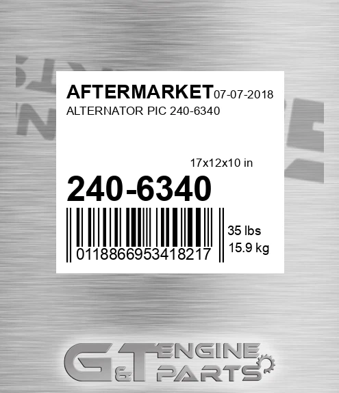 240-6340 Alternator Pic 240-6340 for AFTERMARKET