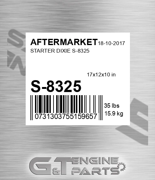 S-8325 Starter Dixie S-8325 for AFTERMARKET