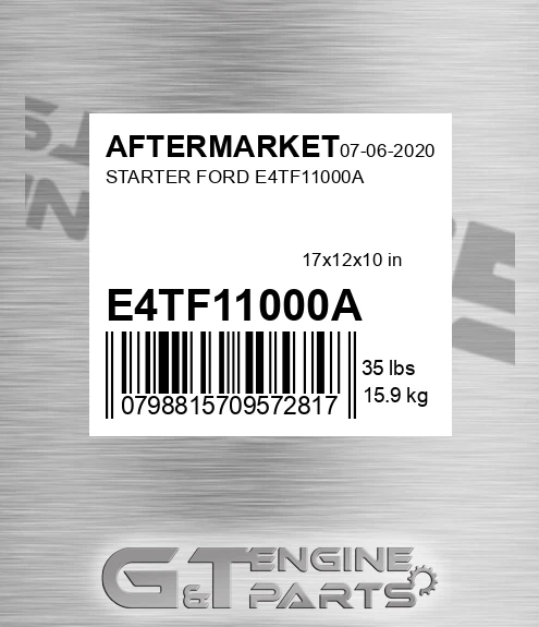 E4TF11000A Starter Ford for AFTERMARKET