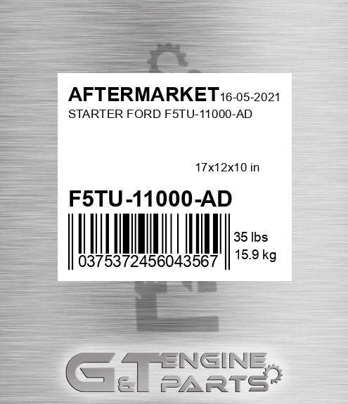 F5TU-11000-AD Starter Ford F5tu-11000-ad for AFTERMARKET
