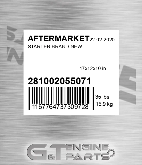 28100-20550-71 Starter Brand New for AFTERMARKET