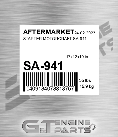 SA-941 Starter Motorcraft Sa-941 for AFTERMARKET