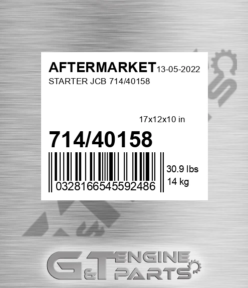 714/40158 Starter Jcb 714/40158