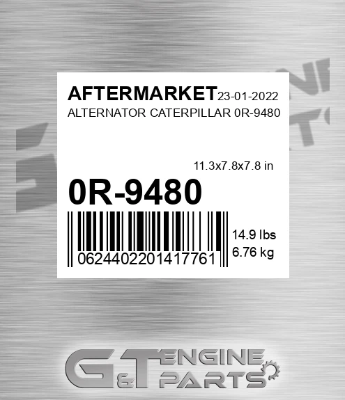 0R-9480 Alternator Caterpillar 0r-9480 for AFTERMARKET