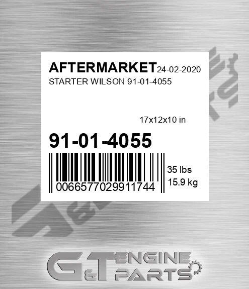91-01-4055 Starter Wilson 91-01-4055 for AFTERMARKET