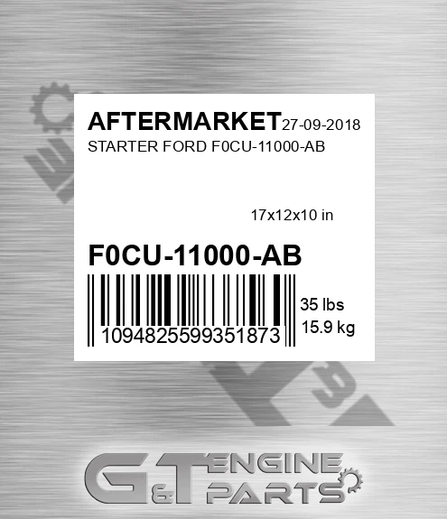 F0CU-11000-AB Starter Ford F0cu-11000-ab for AFTERMARKET