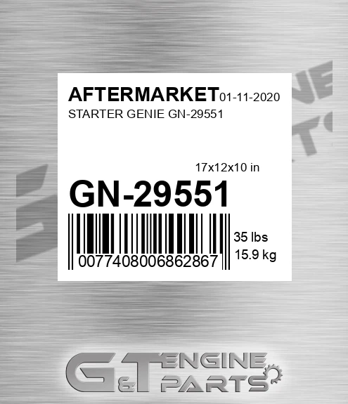GN-29551 Starter Genie Gn-29551 for AFTERMARKET