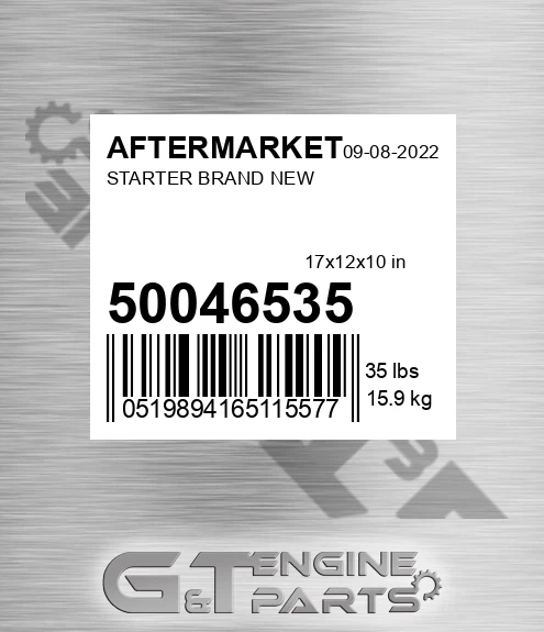 50046535 Starter Brand New for AFTERMARKET