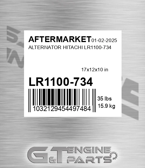 LR1100-734 Alternator Hitachi Lr1100-734 for AFTERMARKET