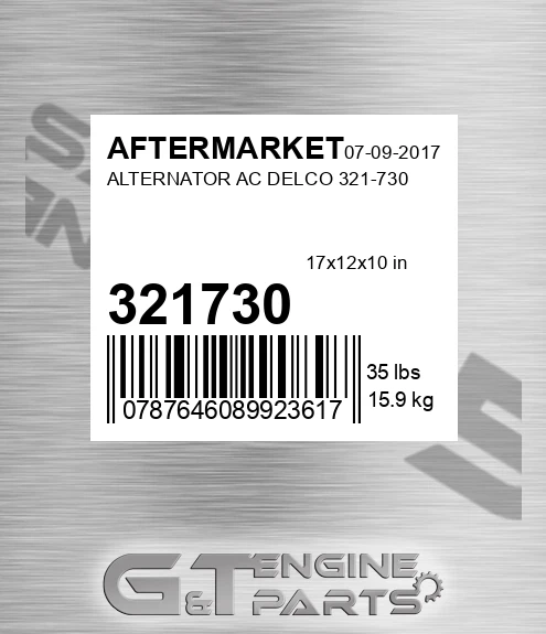 321730 Alternator Ac Delco for AFTERMARKET