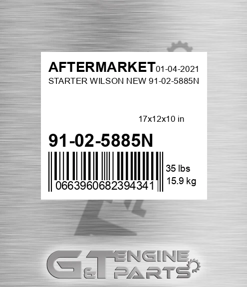 91-02-5885N Starter Wilson New 91-02-5885n for AFTERMARKET