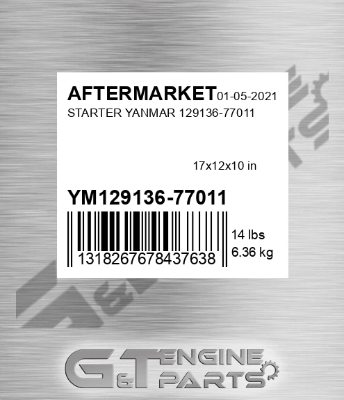 YM129136-77011 Starter Yanmar 129136-77011 for AFTERMARKET