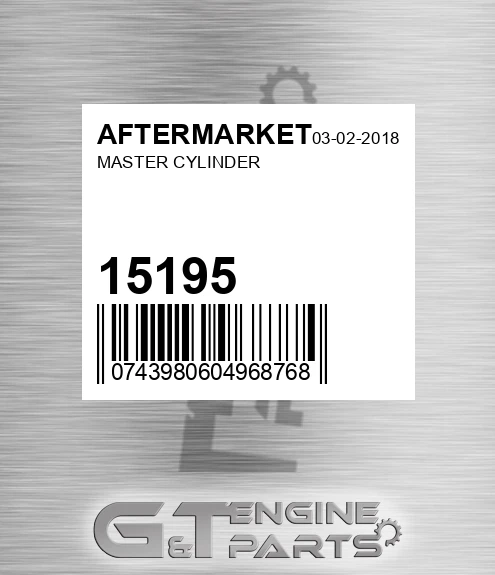 15195 Master Cylinder