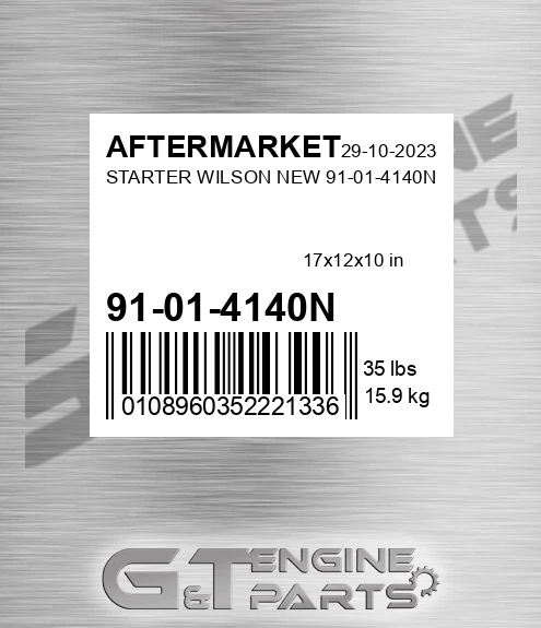 91-01-4140N Starter Wilson New 91-01-4140n for AFTERMARKET