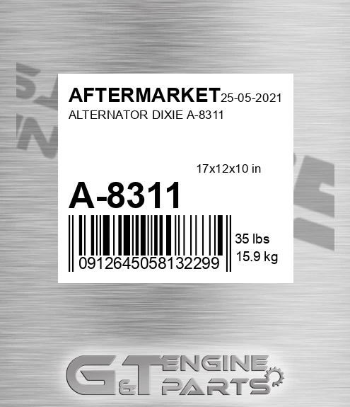 A-8311 Alternator Dixie A-8311 for AFTERMARKET