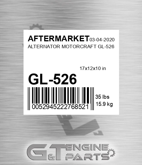 GL-526 Alternator Motorcraft Gl-526 for AFTERMARKET