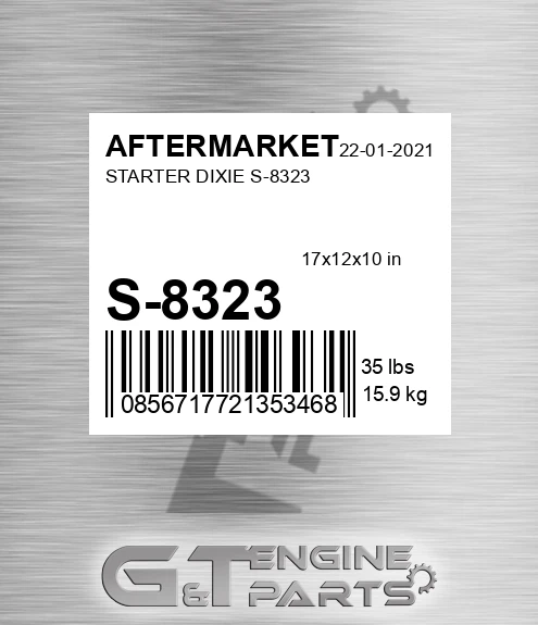 S-8323 Starter Dixie S-8323 for AFTERMARKET