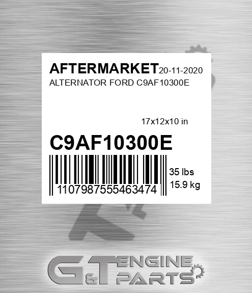 C9AF10300E Alternator Ford C9af10300e for AFTERMARKET