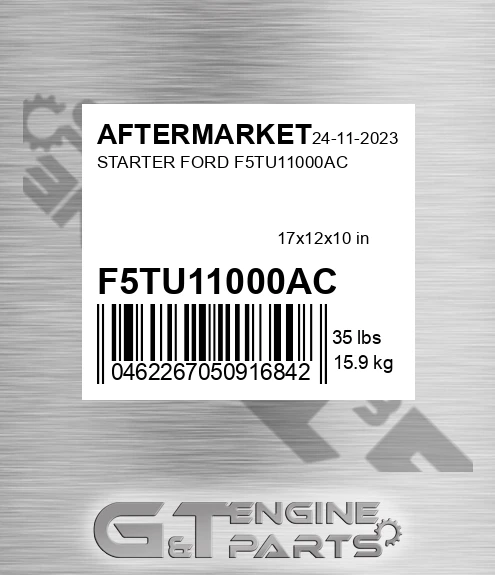 F5TU11000AC Starter Ford F5tu11000ac for AFTERMARKET