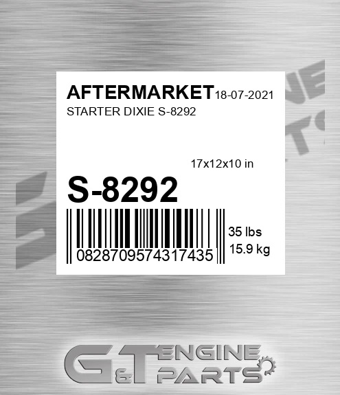 S-8292 Starter Dixie S-8292 for AFTERMARKET