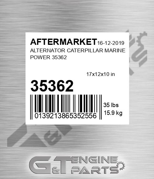 35362 Alternator Caterpillar Marine Power