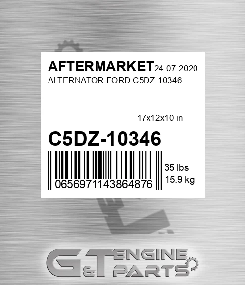 C5DZ-10346 Alternator Ford C5dz-10346 for AFTERMARKET
