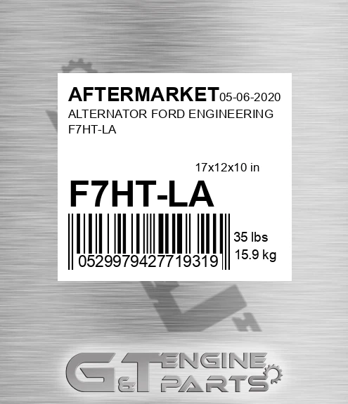 F7HT-LA Alternator Ford Engineering F7ht-la for AFTERMARKET