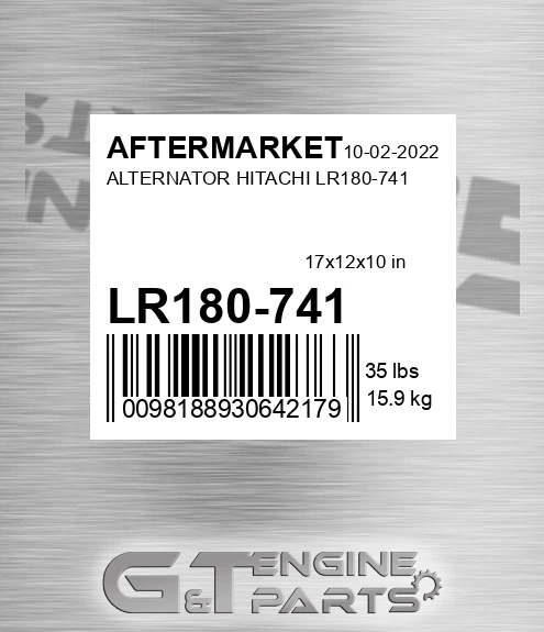 LR180-741 Alternator Hitachi Lr180-741 for AFTERMARKET