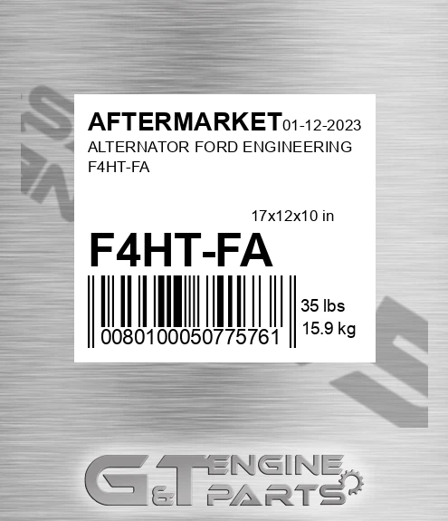 F4HT-FA Alternator Ford Engineering F4ht-fa for AFTERMARKET