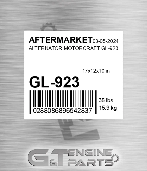 GL-923 Alternator Motorcraft Gl-923 for AFTERMARKET