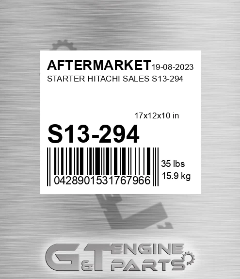 S13-294 Starter Hitachi Sales S13-294 for AFTERMARKET