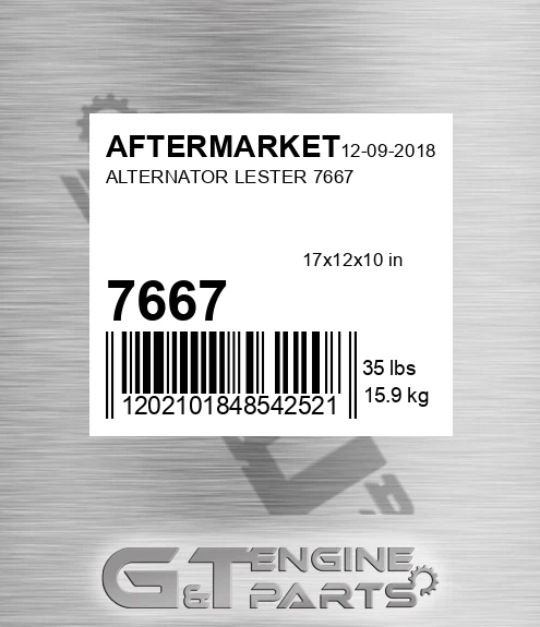 7667 AFTERMARKET Alternator Lester