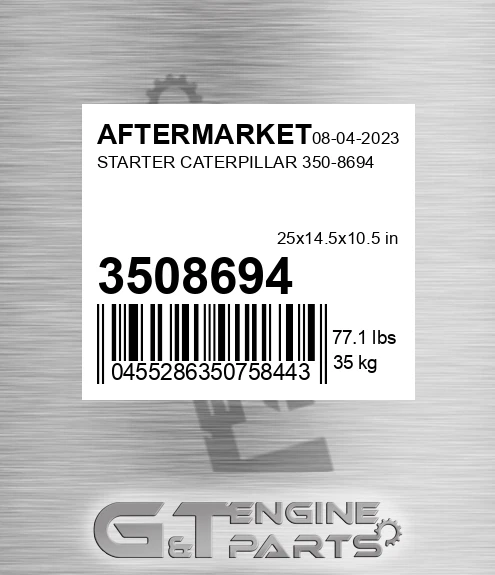 3508694 Starter Caterpillar for AFTERMARKET