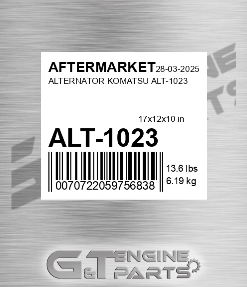 ALT-1023 Alternator Komatsu Alt-1023 for AFTERMARKET