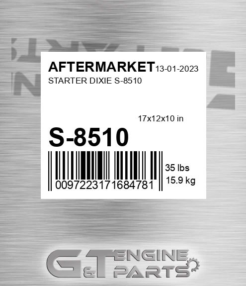 S-8510 Starter Dixie S-8510 for AFTERMARKET