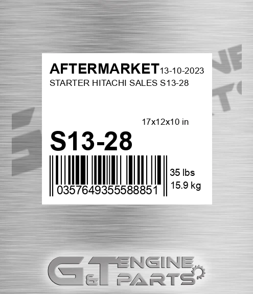 S13-28 Starter Hitachi Sales S13-28 for AFTERMARKET