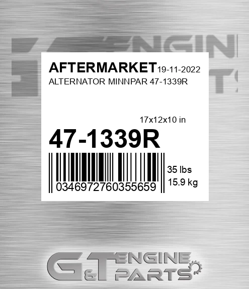 47-1339R Alternator Minnpar 47-1339r for AFTERMARKET