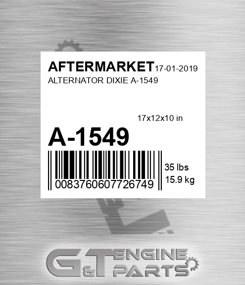 A-1549 Alternator Dixie A-1549 for AFTERMARKET