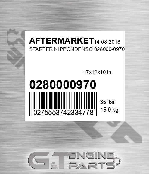 0280000970 Starter Nippondenso for AFTERMARKET