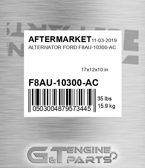F8AU-10300-AC Alternator Ford F8au-10300-ac for AFTERMARKET