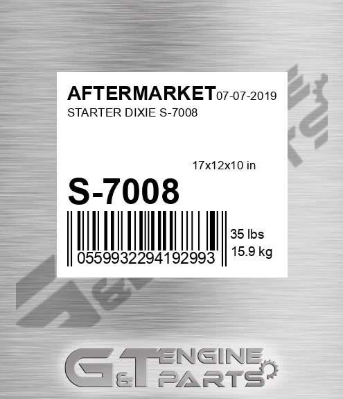 S-7008 Starter Dixie S-7008 for AFTERMARKET