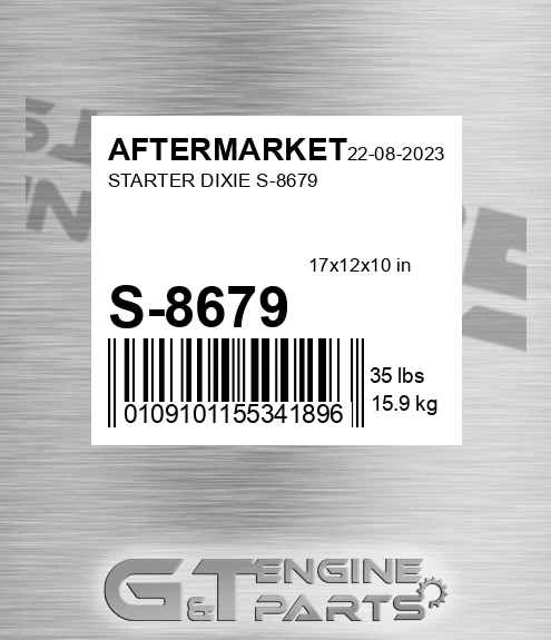 S-8679 Starter Dixie S-8679 for AFTERMARKET