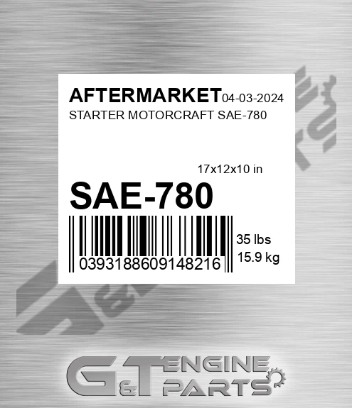 SAE-780 Starter Motorcraft Sae-780 for AFTERMARKET