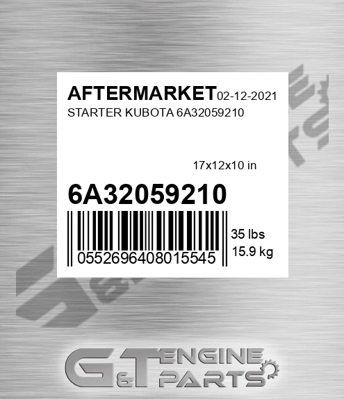6A32059210 Starter Kubota 6a32059210 for AFTERMARKET