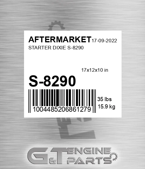 S-8290 Starter Dixie S-8290 for AFTERMARKET